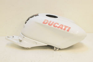 2010 Ducati 848 White Fuel Gas Petrol Tank  58611602
