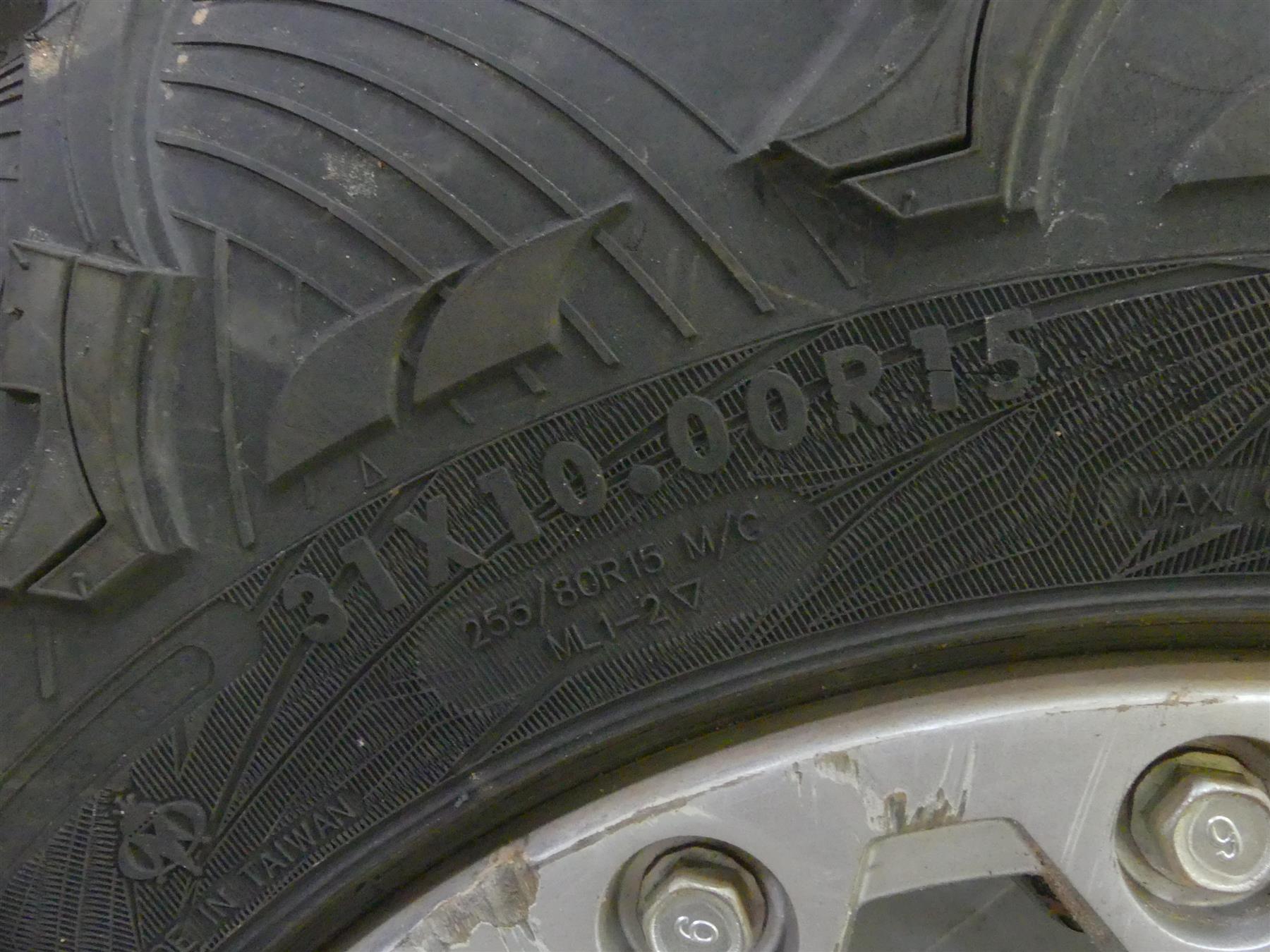 2021 Kawasaki Teryx KRX KRF 1000 Oem Wheel Tire Set 31x10R15 15x8 43058-0706 {{ shop.shopifyCountryName }} - Mototech271