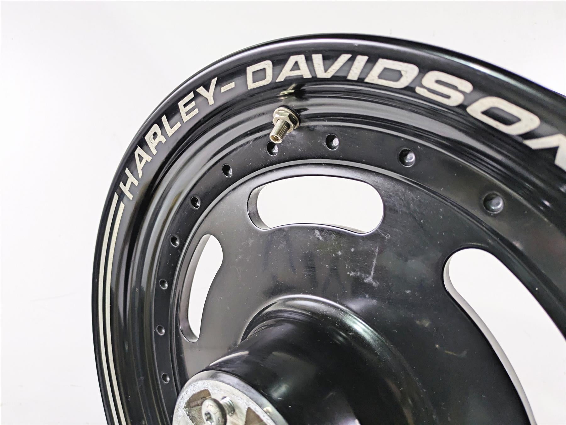 2015 Harley FXDF Dyna Fat Bob Front Wheel Rim Straight 16x3 Black 43300254 {{ shop.shopifyCountryName }} - Mototech271