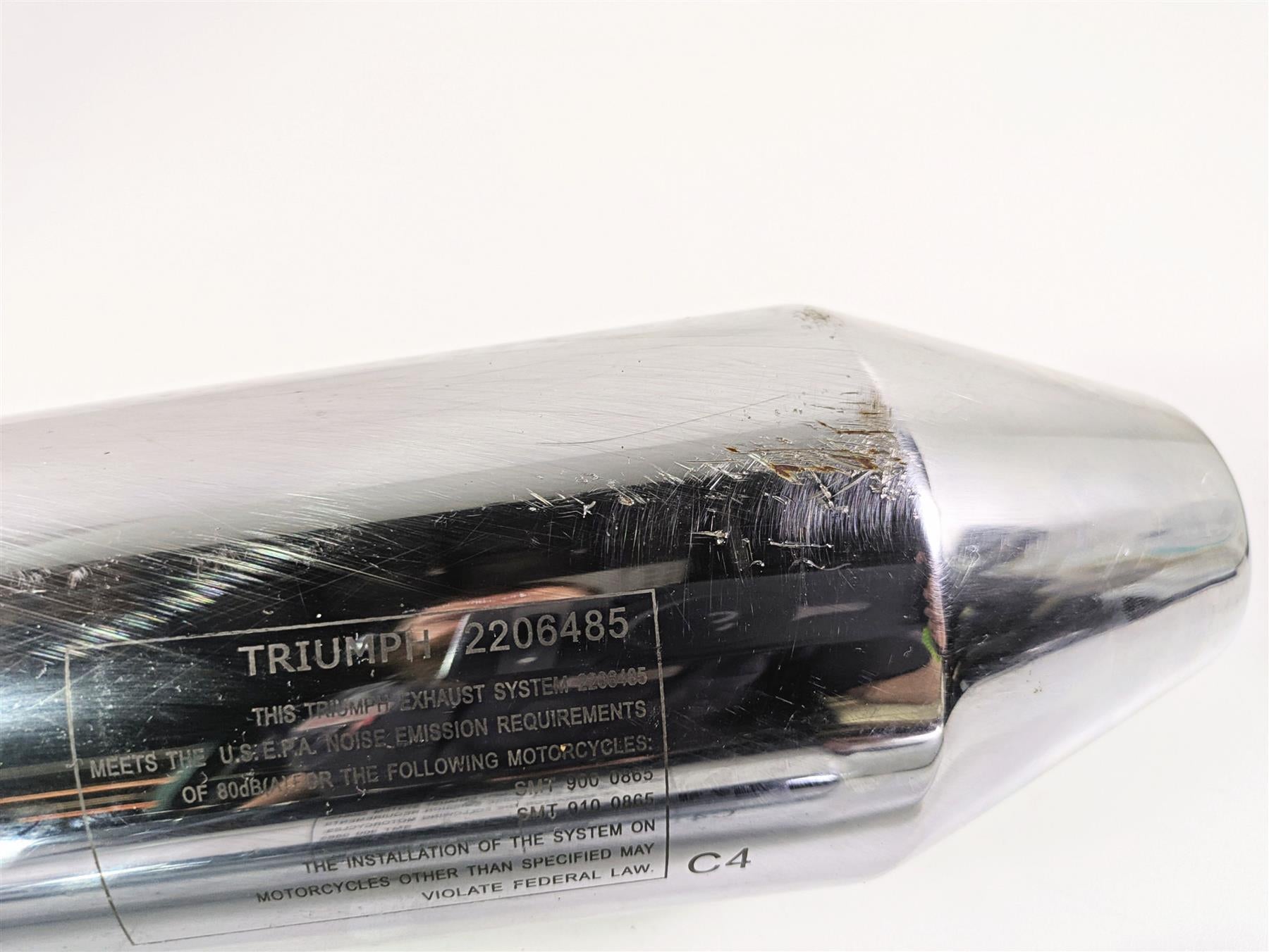 2013 Triumph Bonneville Stock Exhaust Pipe Muffler Set T2206490 T2206485 {{ shop.shopifyCountryName }} - Mototech271