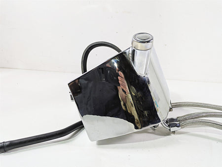 2008 Ultima Motorcycles Fat Bastard Chrome Oil Tank Reservoir & Lines {{ shop.shopifyCountryName }} - Mototech271