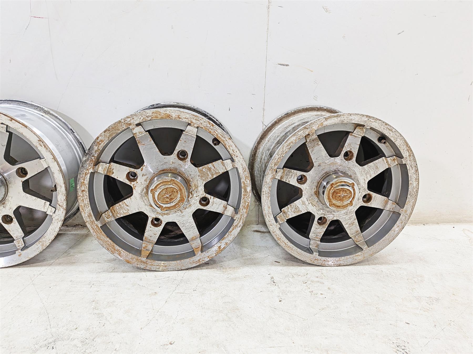 2012 Polaris Ranger 800 XP 12x6 12x8 Cast Front Rear Wheel Rim Set 1521106 {{ shop.shopifyCountryName }} - Mototech271