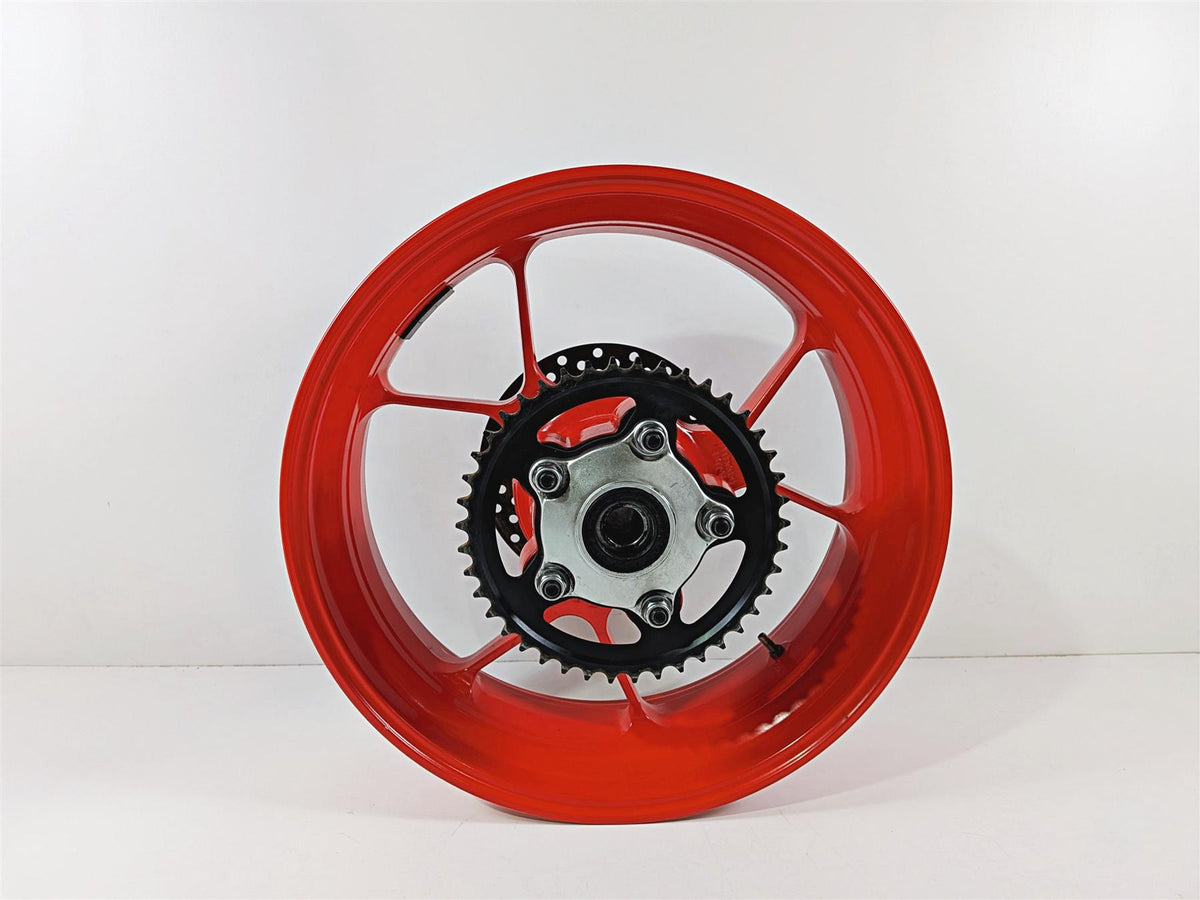 2016 Aprilia RSV 1100 Tuono V4 Factory Rear Red 17x6 Wheel Rim 2B002118 {{ shop.shopifyCountryName }} - Mototech271