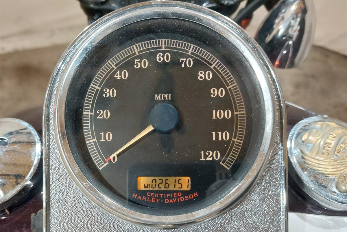 2005 Harley Softail FLSTSC Heritage Springer Speedometer Gauges 26K 67410-04A {{ shop.shopifyCountryName }} - Mototech271