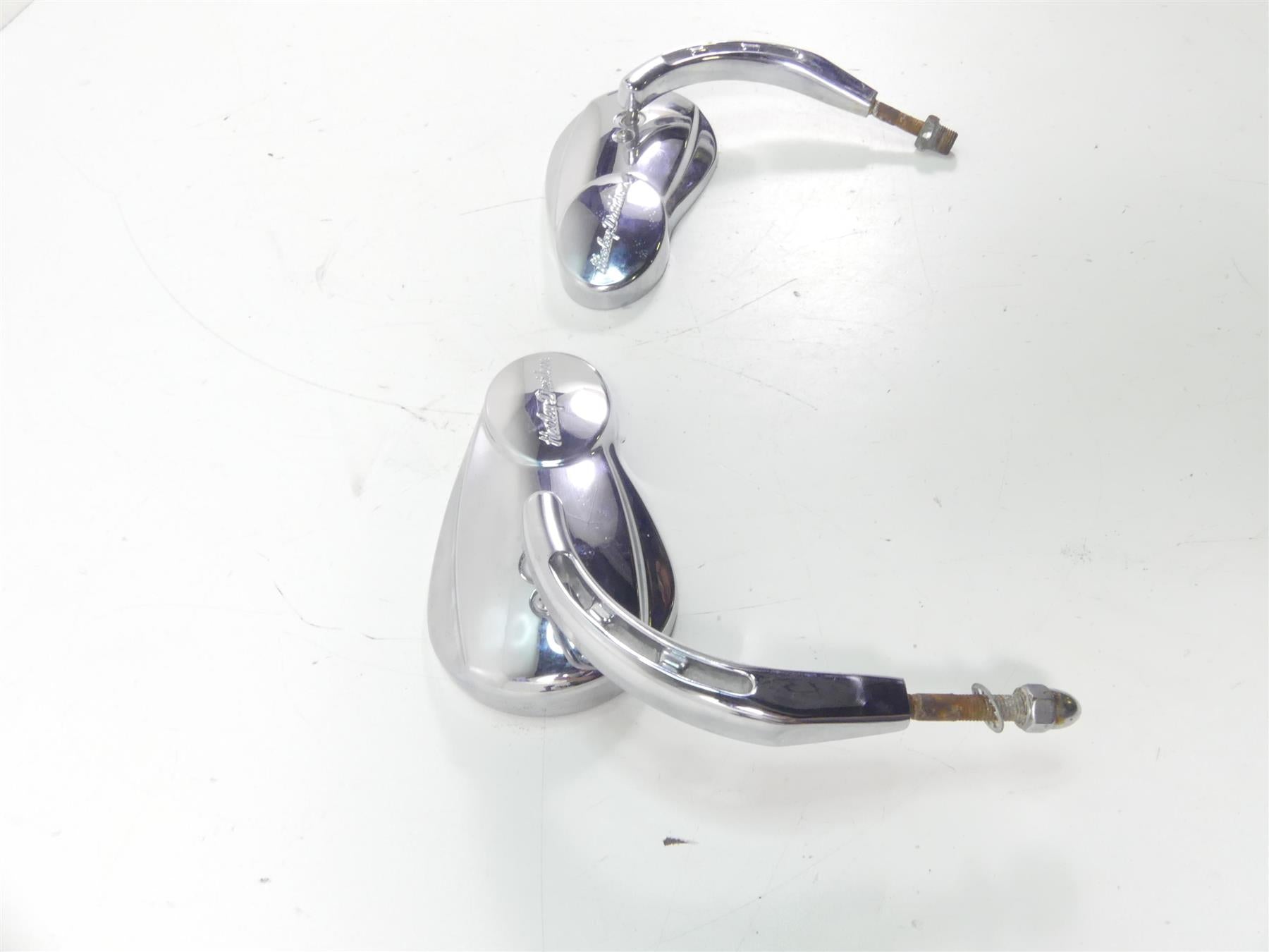 2008 Harley FXCWC Softail Rocker C Split Chrome Rear View Mirrors 91845-03B {{ shop.shopifyCountryName }} - Mototech271