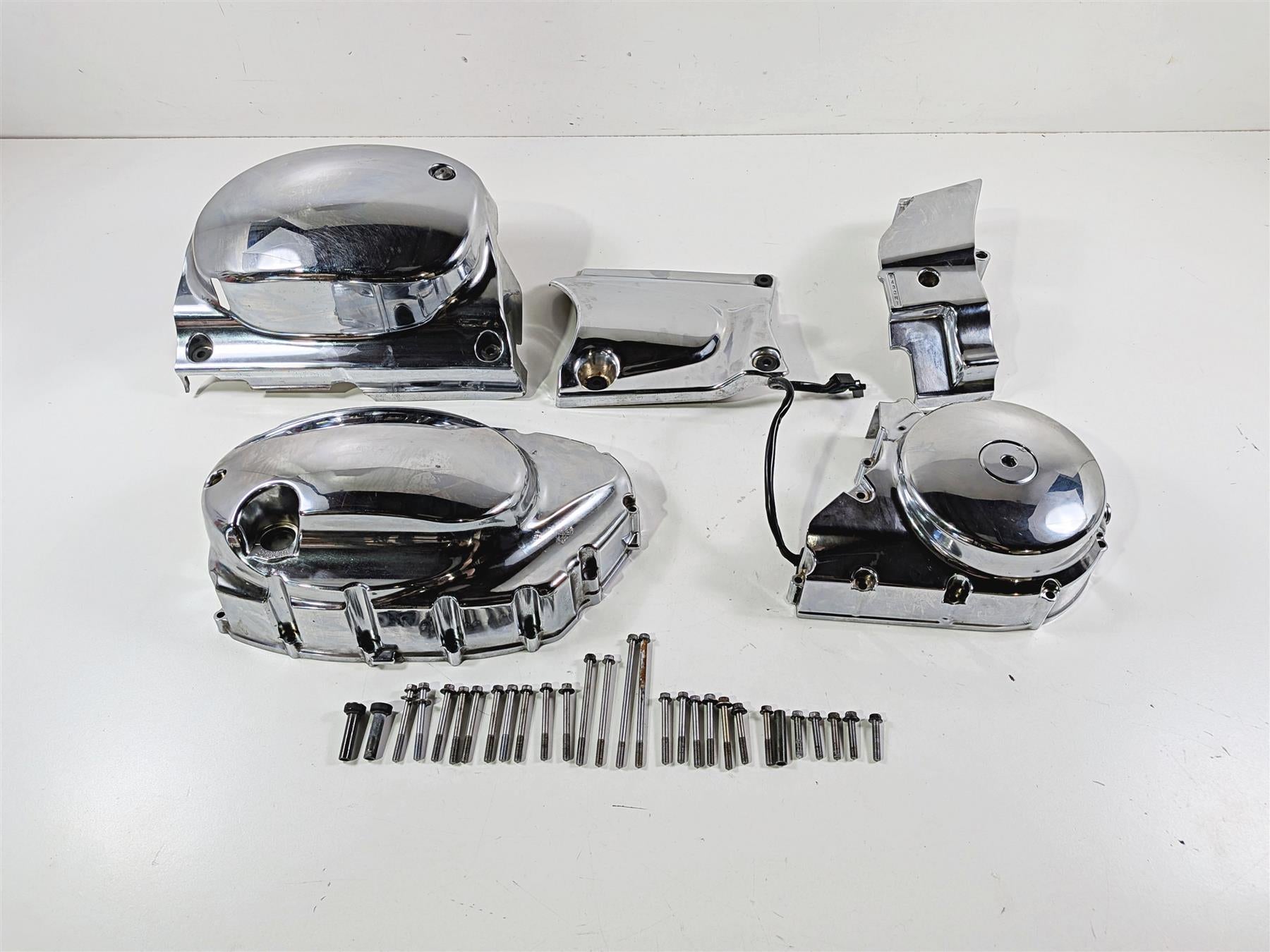2006 Suzuki VL800 C50 Boulevard Engine Side Chrome Cover Set 47130-41F00 {{ shop.shopifyCountryName }} - Mototech271