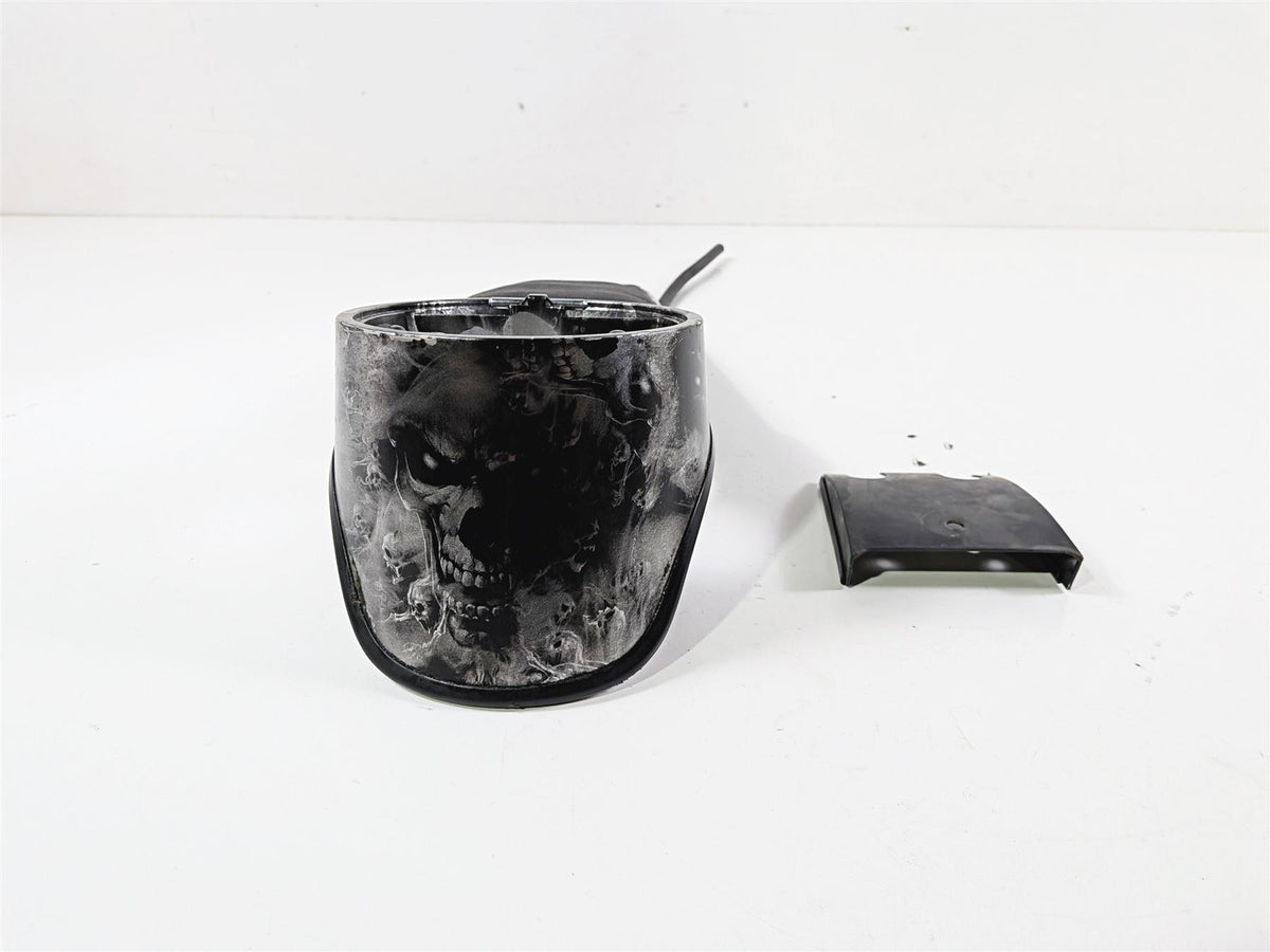 1990 Harley Touring FLHTC Electra Glide Tank Cover Custom Skull Paint 61282-03 {{ shop.shopifyCountryName }} - Mototech271