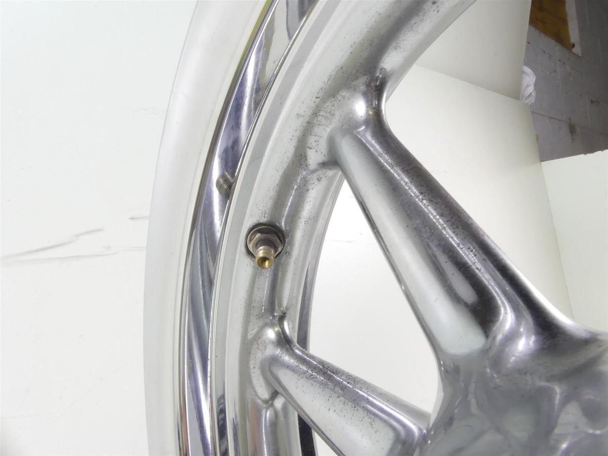 2007 Harley FLHTCU SE CVO Electra Glide Front 9 Spoke Chrome Wheel 16x3 43539-08 {{ shop.shopifyCountryName }} - Mototech271
