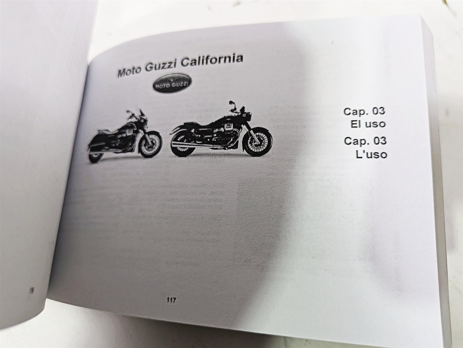 2014 Moto Guzzi California 1400 Touring Owners Manual Use + Maintenance Book {{ shop.shopifyCountryName }} - Mototech271