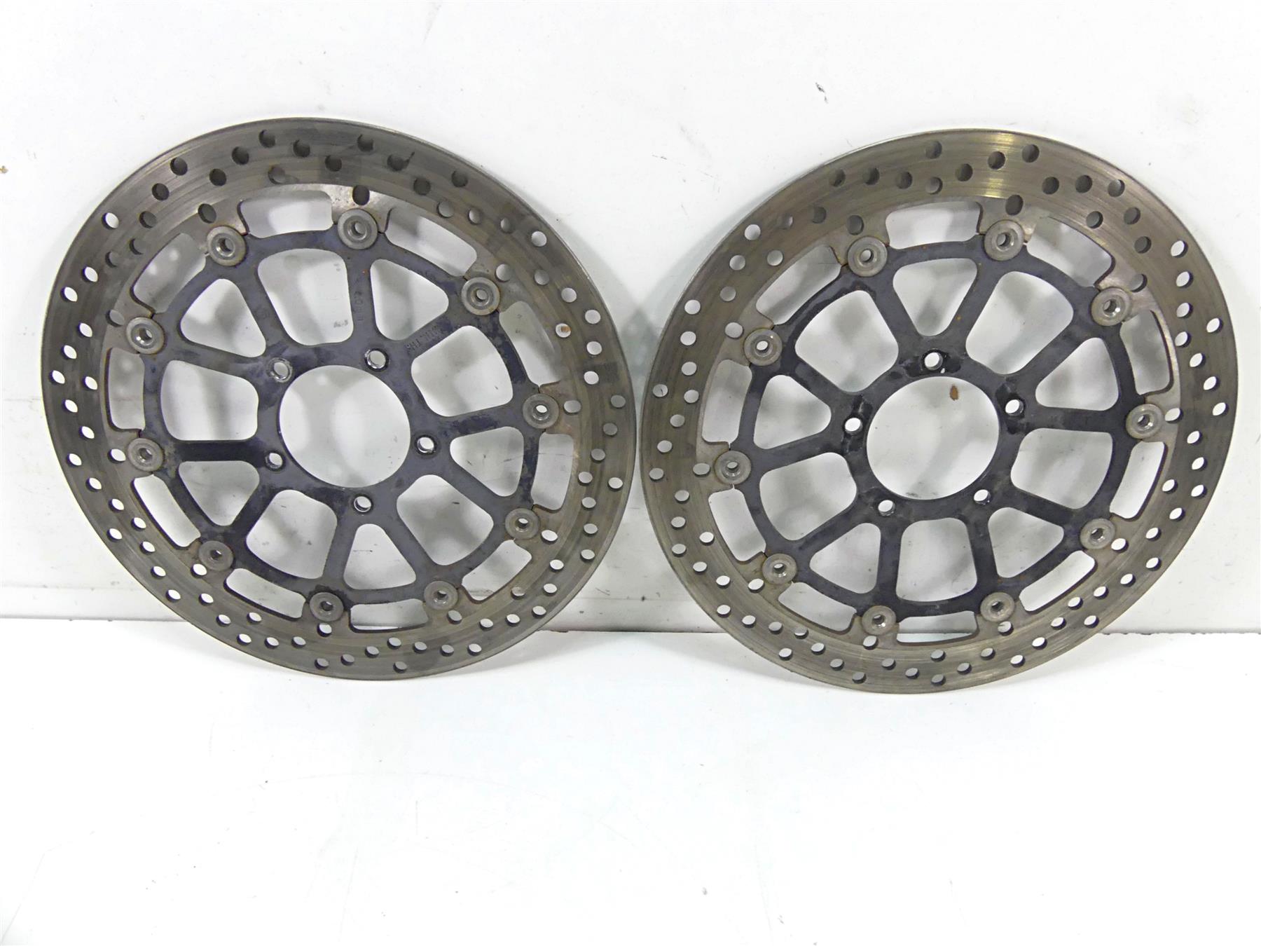 2013 Ducati Diavel Red Front Brembo Brake Disc Rotor Set 49241011A {{ shop.shopifyCountryName }} - Mototech271