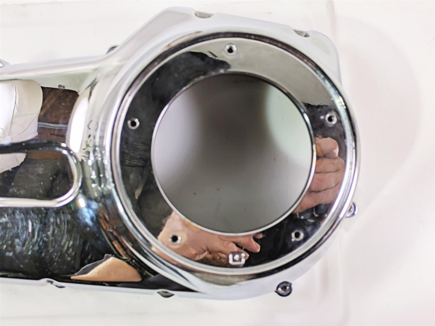 2008 Harley FXCWC Softail Rocker Outer Primary Drive Clutch Cover 60784-06 {{ shop.shopifyCountryName }} - Mototech271