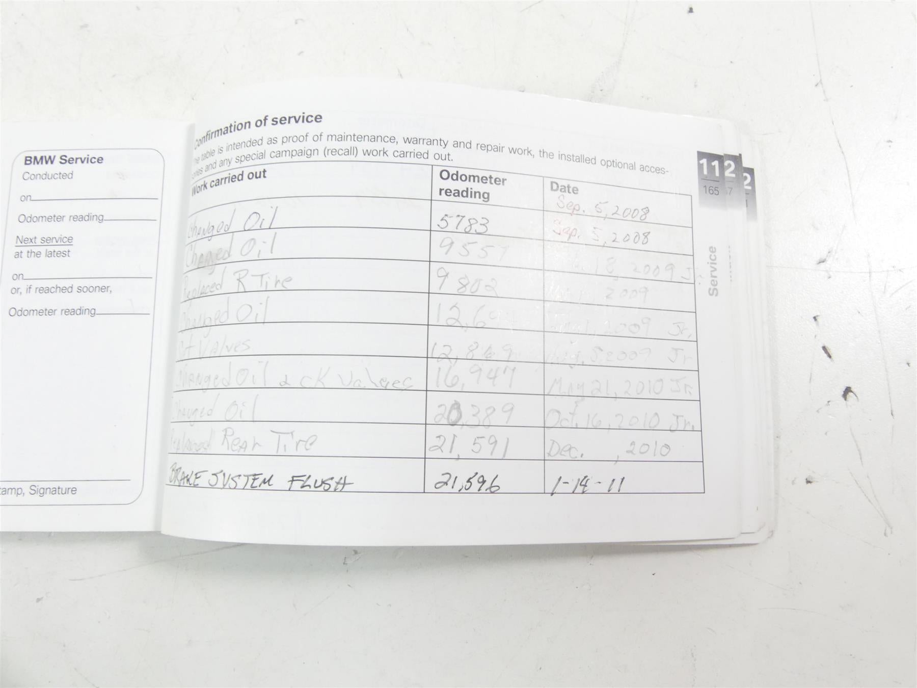 2008 BMW R1200GS K25 Owners Manual Service Book 01477712347 {{ shop.shopifyCountryName }} - Mototech271