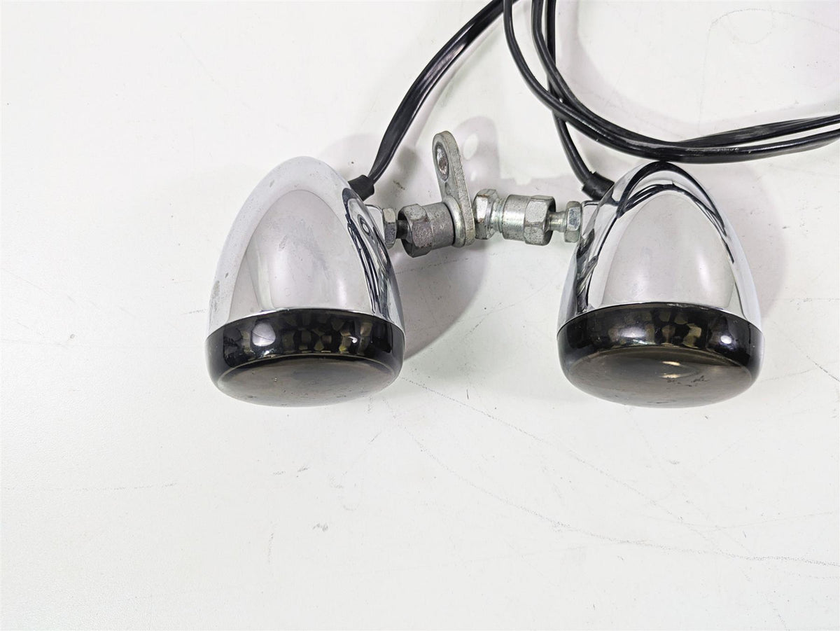 2009 Harley FXDC Dyna Super Glide Smoked Led Front Turn Signal Set 68972-00 {{ shop.shopifyCountryName }} - Mototech271