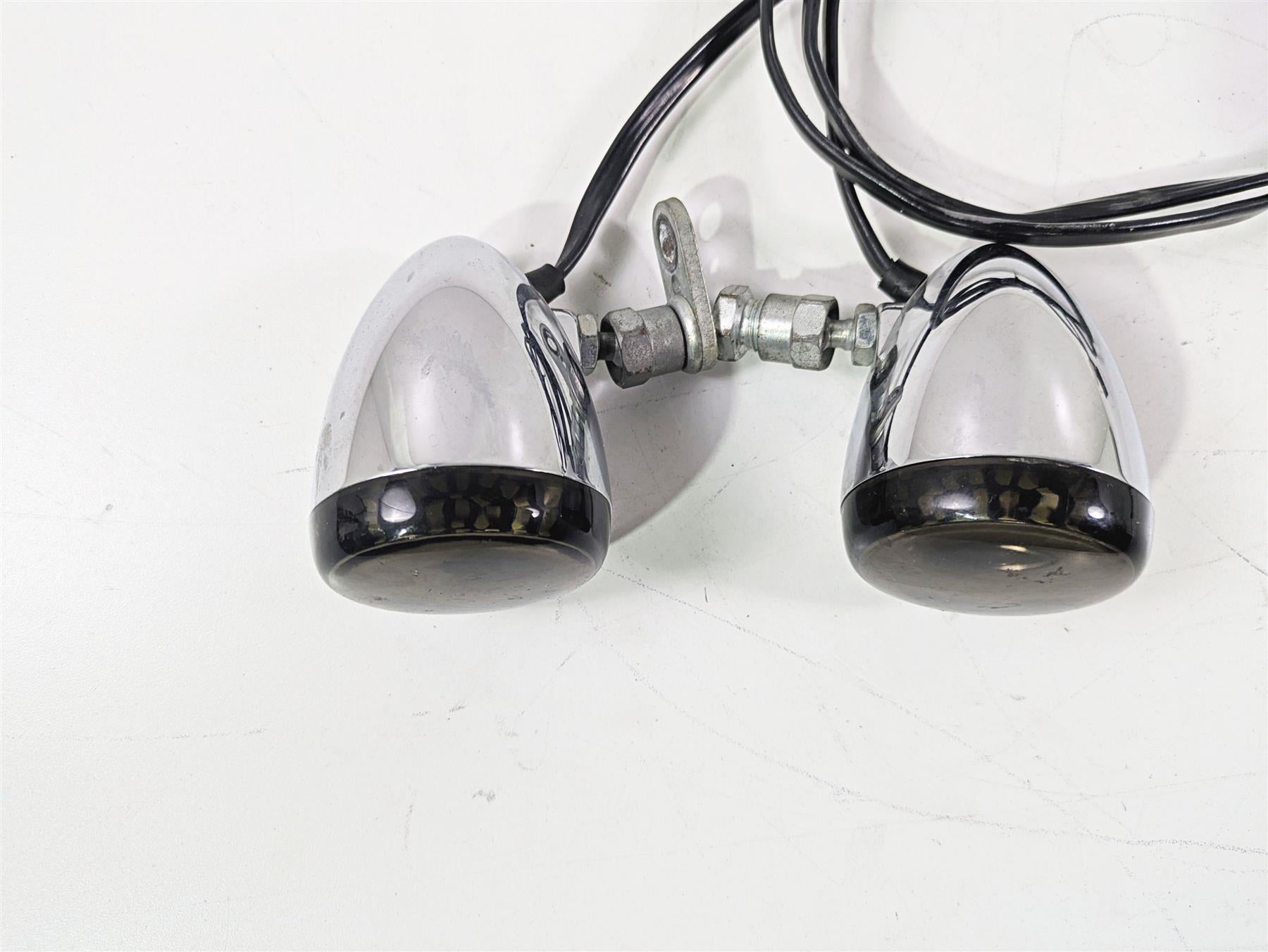 2009 Harley FXDC Dyna Super Glide Smoked Led Front Turn Signal Set 68972-00 {{ shop.shopifyCountryName }} - Mototech271