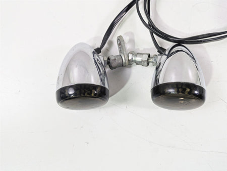 2009 Harley FXDC Dyna Super Glide Smoked Led Front Turn Signal Set 68972-00 {{ shop.shopifyCountryName }} - Mototech271