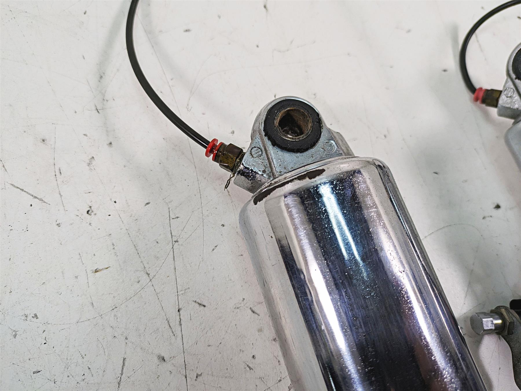 2008 Harley FLHTCU Electra Glide Rear Chrome Air Shock Damper 12" Set {{ shop.shopifyCountryName }} - Mototech271