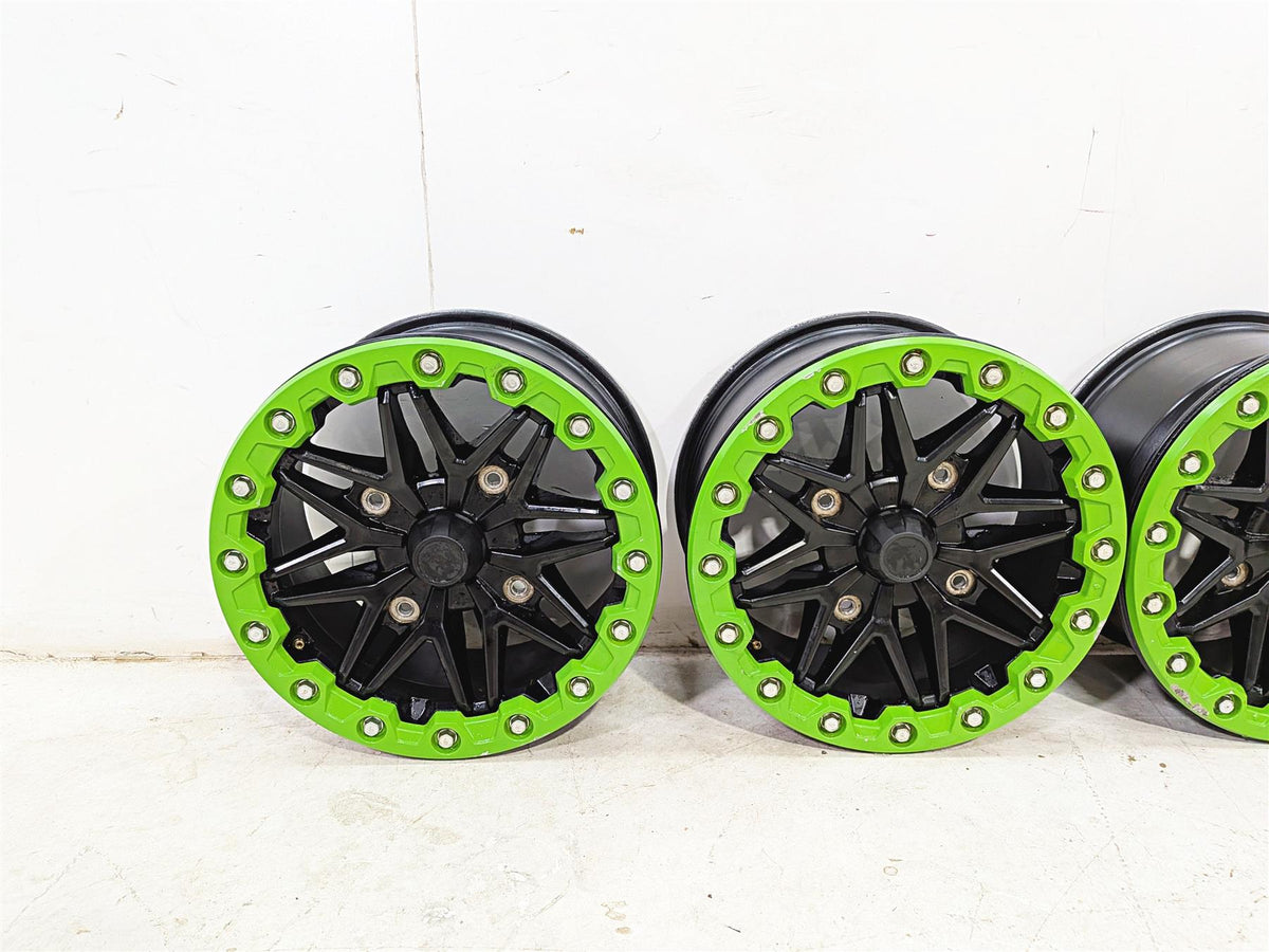 Kawasaki Teryx KRF KRX 1000 Wheel Rim Green Beadlock Set 15x8 49058-0729-397 {{ shop.shopifyCountryName }} - Mototech271