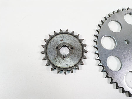 1986 Harley Sportster XLH 883 Front & Rear Drive Sprocket Set 35208-84 41470-86 {{ shop.shopifyCountryName }} - Mototech271