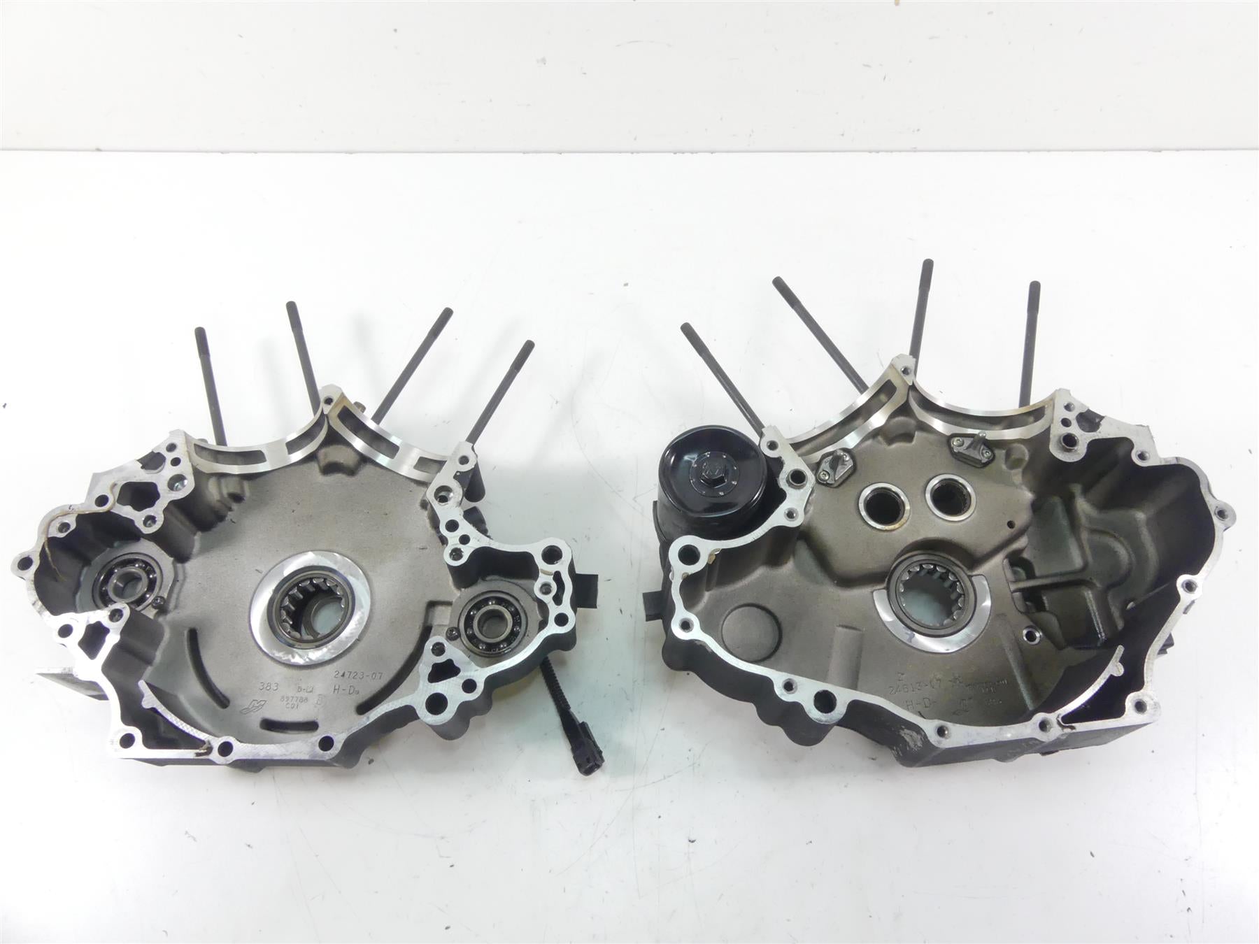 2008 Harley Softail FXSTB Night Train Crankcase Crank Engine Case 24722-07B {{ shop.shopifyCountryName }} - Mototech271