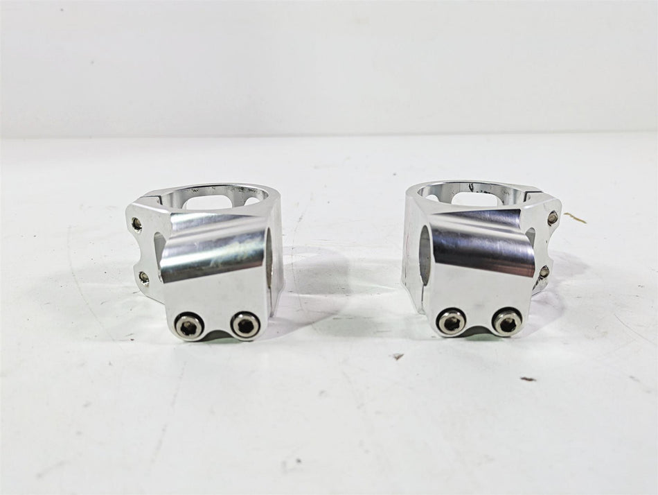 2003 Kawasaki ZX9R Ninja Tarazon 46mm Clip On Handle Bar Clamp Set for 22mm Bar {{ shop.shopifyCountryName }} - Mototech271