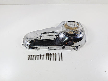 1996 Harley FLSTC Softail Heritage Chrome Outer Primary Clutch Cover 60506-95 {{ shop.shopifyCountryName }} - Mototech271