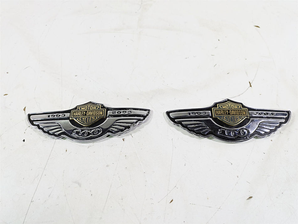 2003 Harley Softail FXSTDI Deuce 100th Fuel Tank Emblem Set 62236-03 62237-03 {{ shop.shopifyCountryName }} - Mototech271