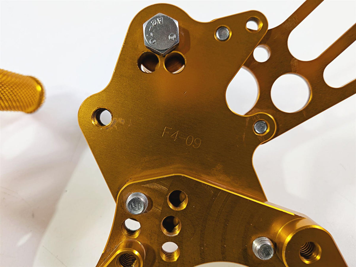 2007 Mv Agusta F4 1000R 312 Golden Aftermarket Foot Peg Rearset-Mototech271