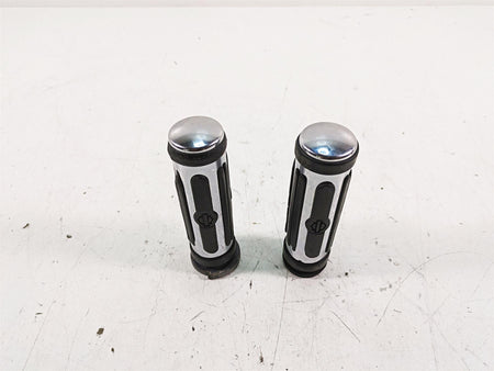 2008 Harley FLHTCU Electra Glide Oem Chrome Rubber Hand Grip Set 56246-08 {{ shop.shopifyCountryName }} - Mototech271