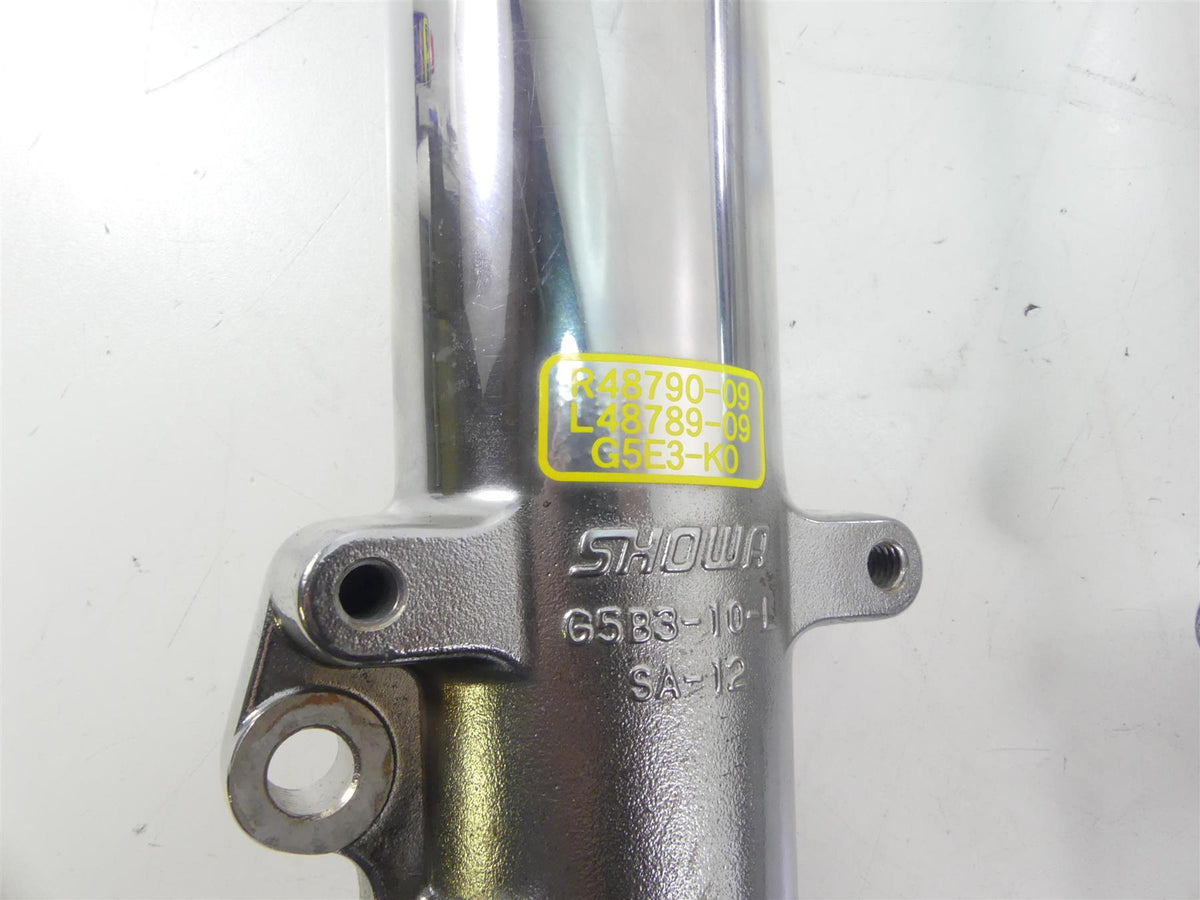 2009 Harley FLHTCU SE4 CVO E-Glide Chrome Front Fork Lower Tube Set 45500169 {{ shop.shopifyCountryName }} - Mototech271