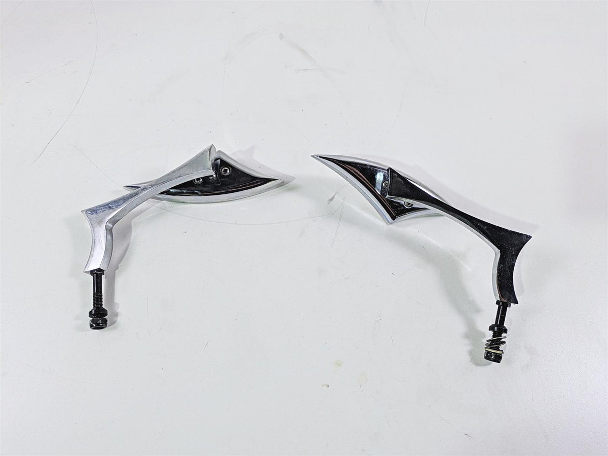 2002 Big Dog Pitbull Custom Chrome Rear View Mirror Set Left & Right {{ shop.shopifyCountryName }} - Mototech271