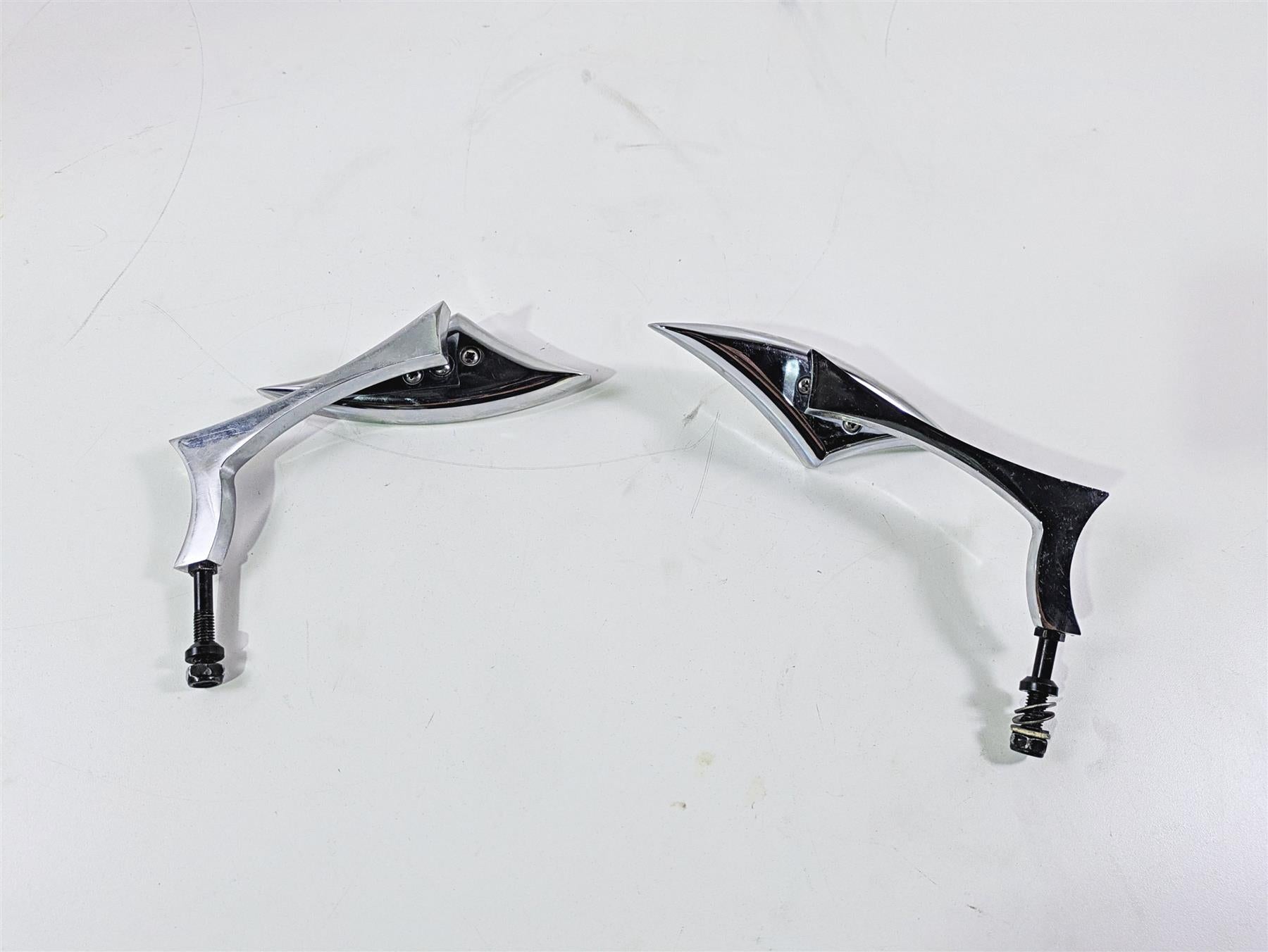 2002 Big Dog Pitbull Custom Chrome Rear View Mirror Set Left & Right {{ shop.shopifyCountryName }} - Mototech271
