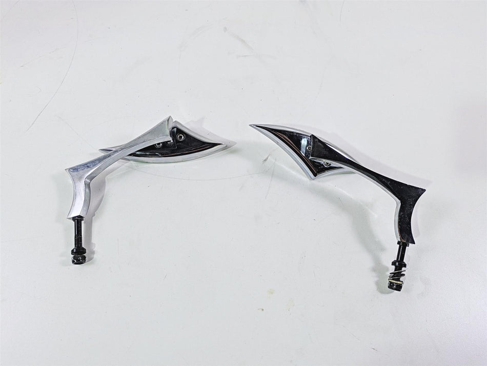 2002 Big Dog Pitbull Custom Chrome Rear View Mirror Set Left & Right {{ shop.shopifyCountryName }} - Mototech271