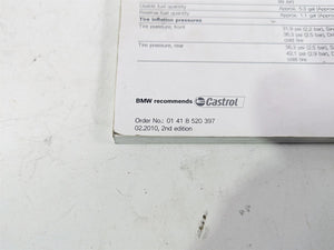 2010 BMW R1200GS K25 Owners Manual Booklet 01418520397