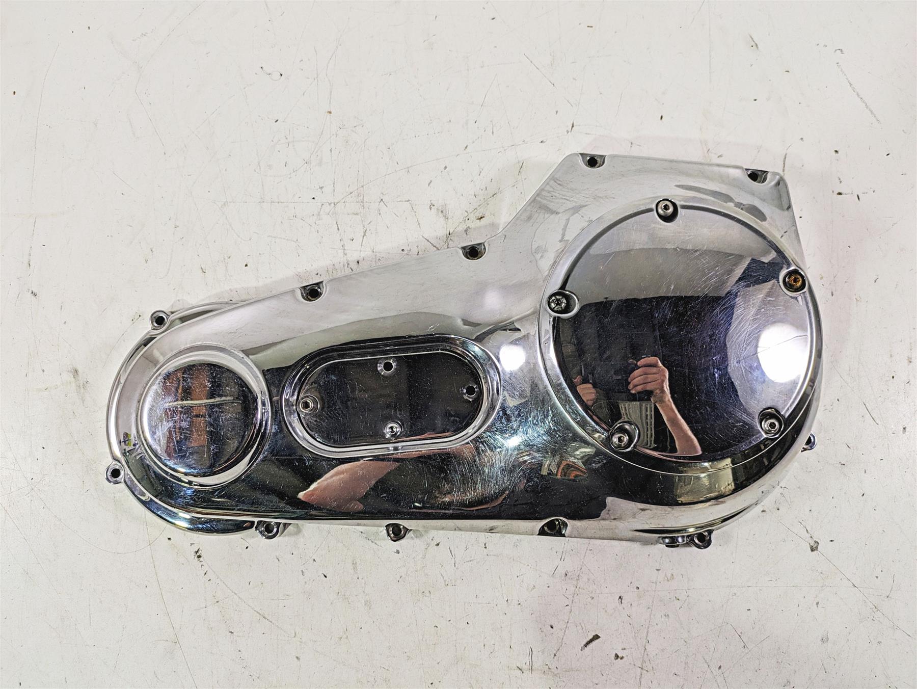 2002 Harley FLSTC Softail Heritage Classic Outer Primary Clutch Cover 60506-99 {{ shop.shopifyCountryName }} - Mototech271