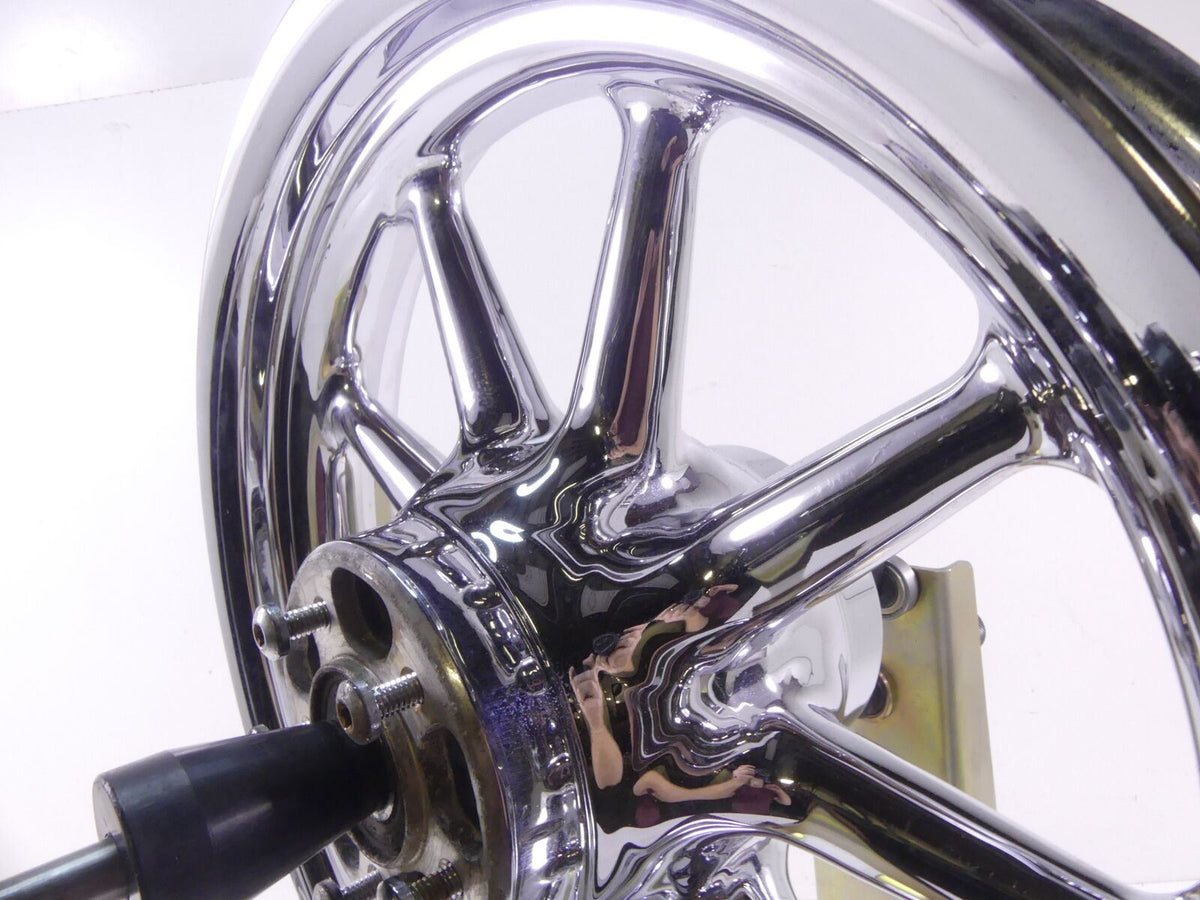 2009 Harley Touring FLHRC Road King Front 9 Spoke Chrome Rim Wheel 16x3 40960-09 {{ shop.shopifyCountryName }} - Mototech271