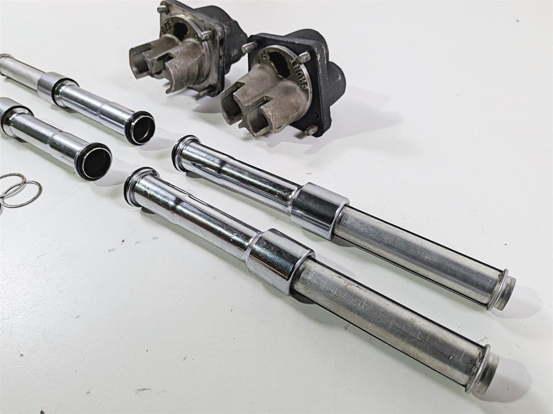 1990 Harley Touring FLHTC Electra Glide Push Rod Tapped Guide Covers 18540-83C {{ shop.shopifyCountryName }} - Mototech271
