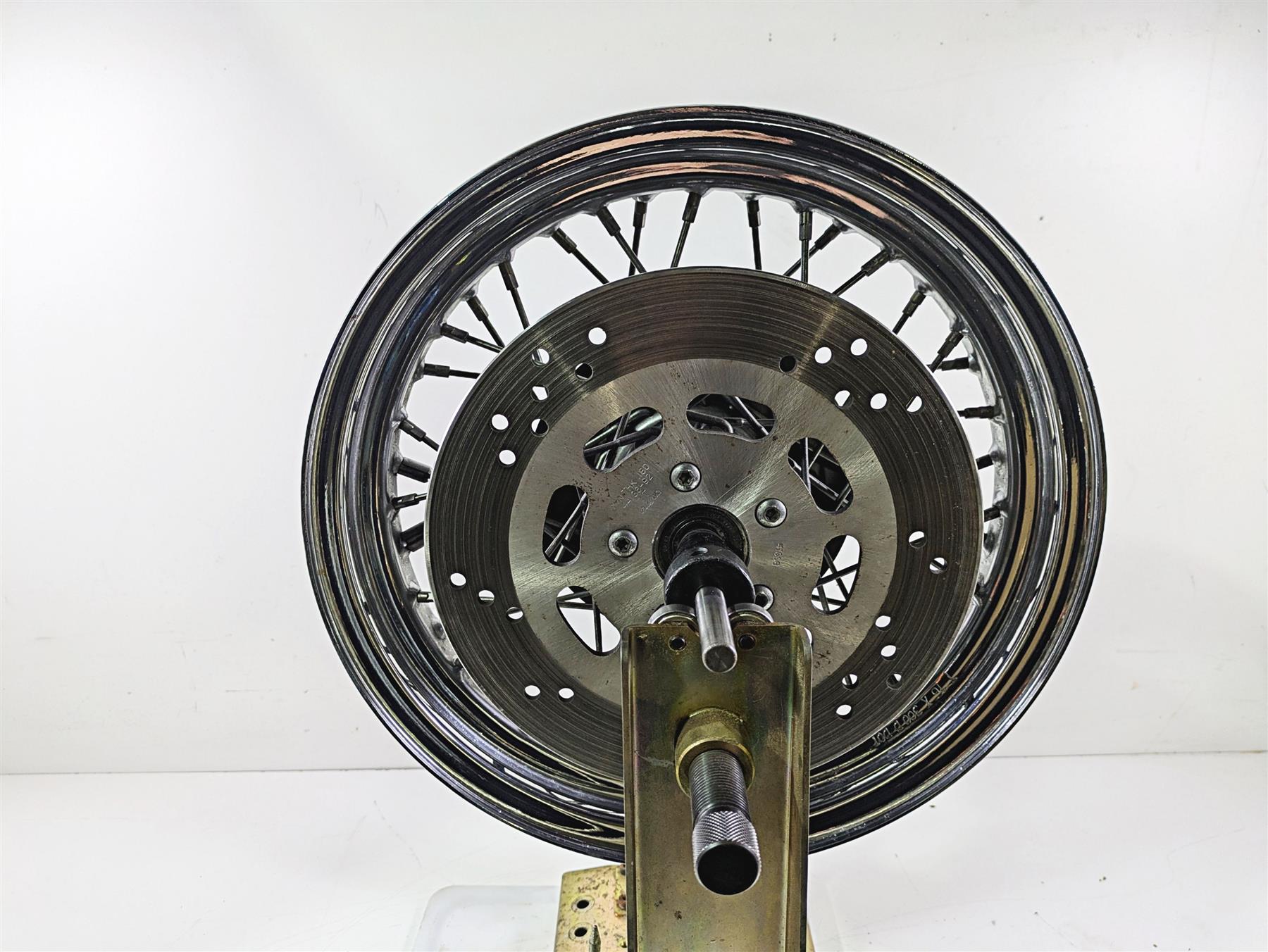 1992 Harley FLSTC Softail Heritage 16x3 Front Wheel Spoke Rim + Cover 43005-86 {{ shop.shopifyCountryName }} - Mototech271