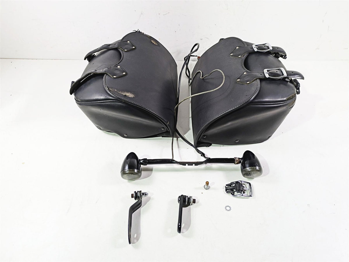 2014 Harley FLS Softail Slim Detachable Leather Saddlebag Set - Read 90200678 {{ shop.shopifyCountryName }} - Mototech271