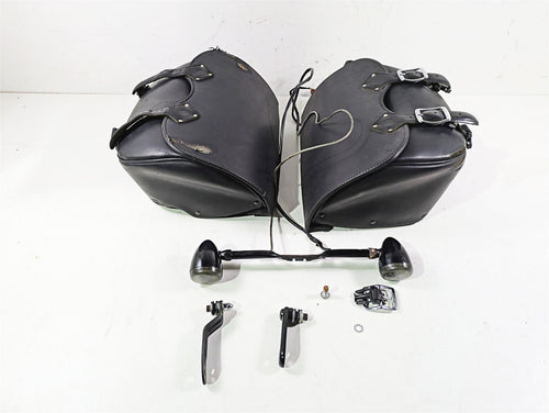 2014 Harley FLS Softail Slim Detachable Leather Saddlebag Set - Read 90200678 | Mototech271