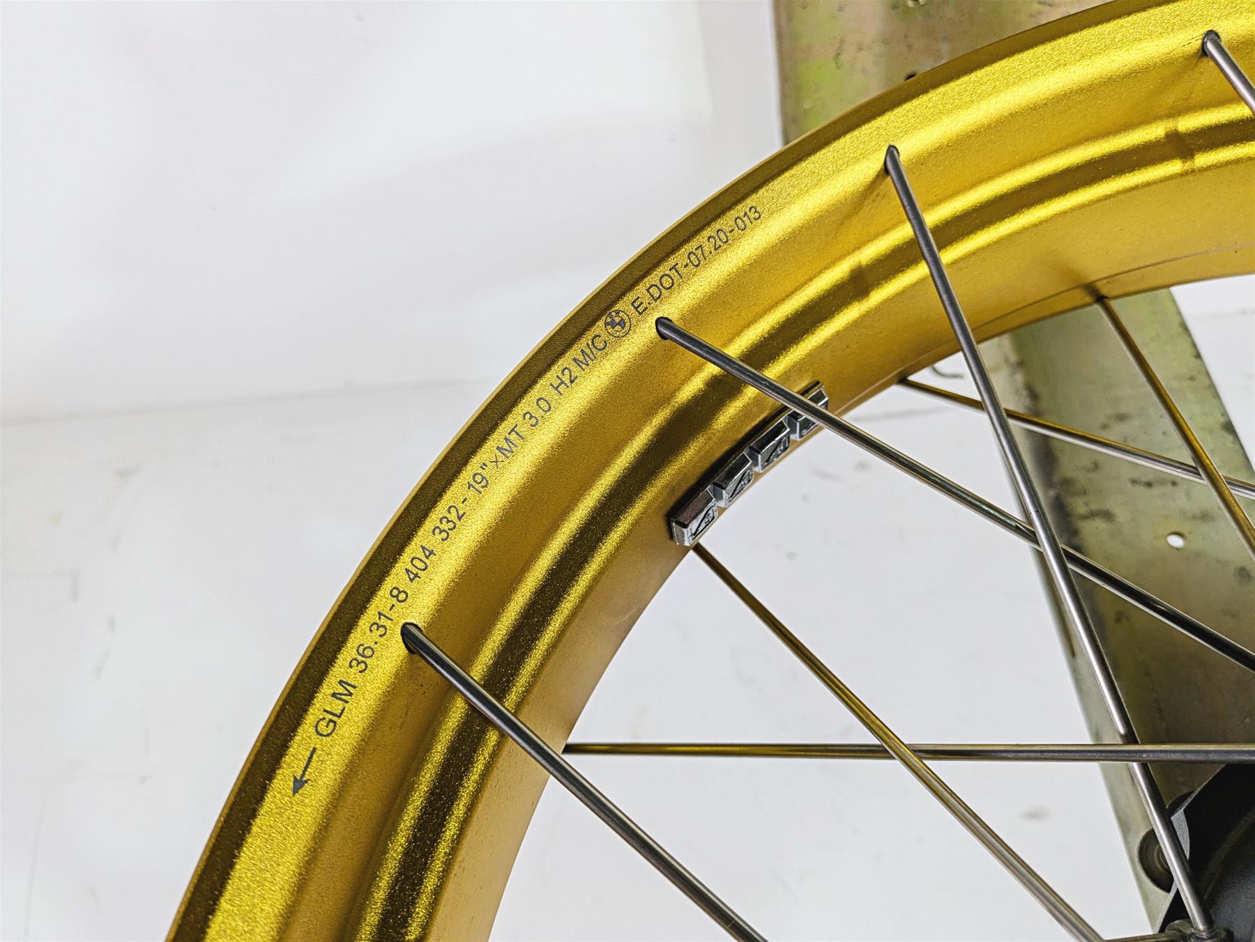 2021 BMW R1250GS K51 Adv Front Spoke Wheel Rim 19x3 Gold 36318404330 {{ shop.shopifyCountryName }} - Mototech271