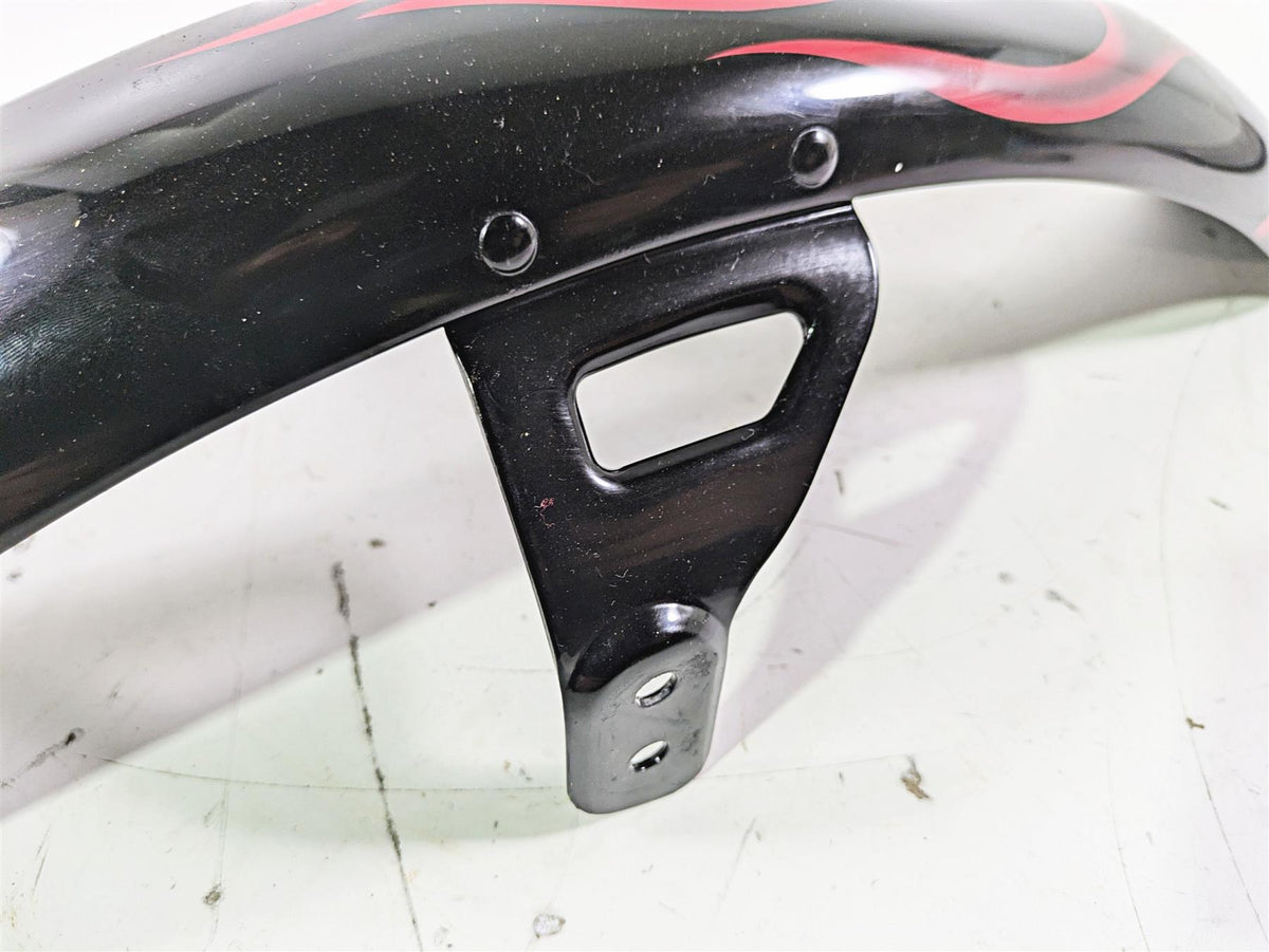 2007 Harley FXDWG Dyna Wide Glide Front Fender Red Flames 60141-06B {{ shop.shopifyCountryName }} - Mototech271