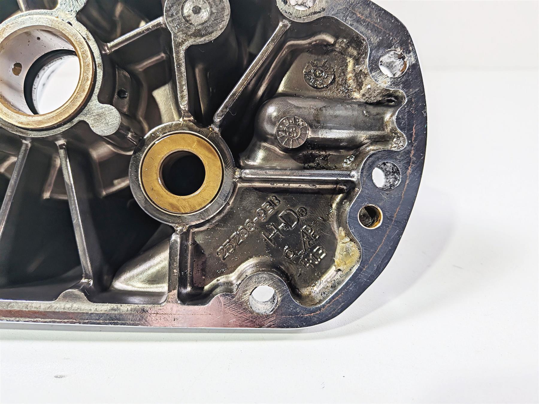 1998 Harley Dyna FXDL Low Rider Crankcase Engine Chrome Side Cover 25256-93A {{ shop.shopifyCountryName }} - Mototech271