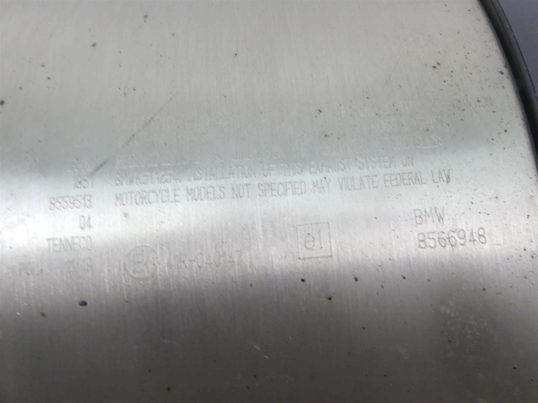 2019 BMW R1250GS K50 Oem Tenneco Exhaust Pipe Muffler Silencer 18518559513 {{ shop.shopifyCountryName }} - Mototech271