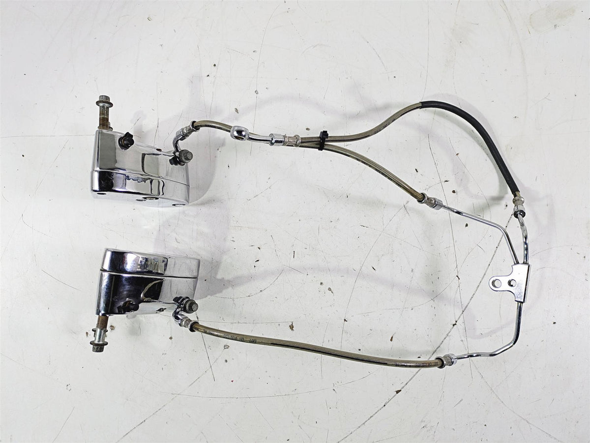 2007 Harley Touring FLHTCU SE CVO E-Glide Front Chrome Brake Caliper Set 4381-99 {{ shop.shopifyCountryName }} - Mototech271