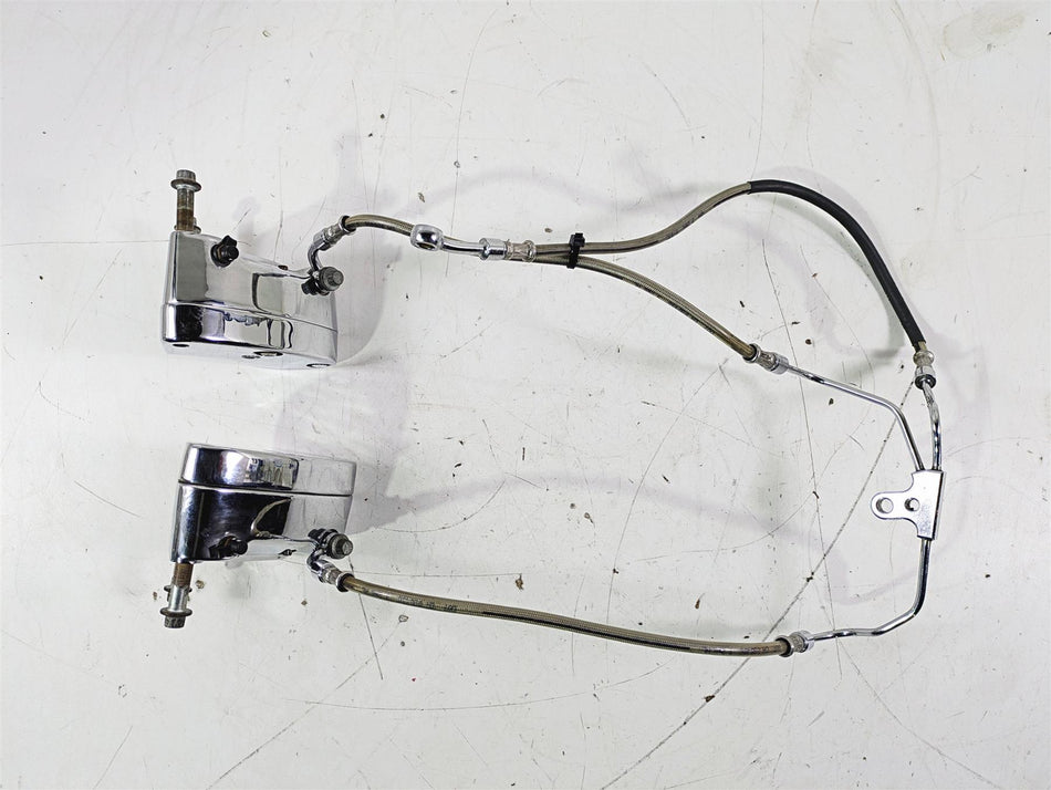 2007 Harley Touring FLHTCU SE CVO E-Glide Front Chrome Brake Caliper Set 4381-99 {{ shop.shopifyCountryName }} - Mototech271