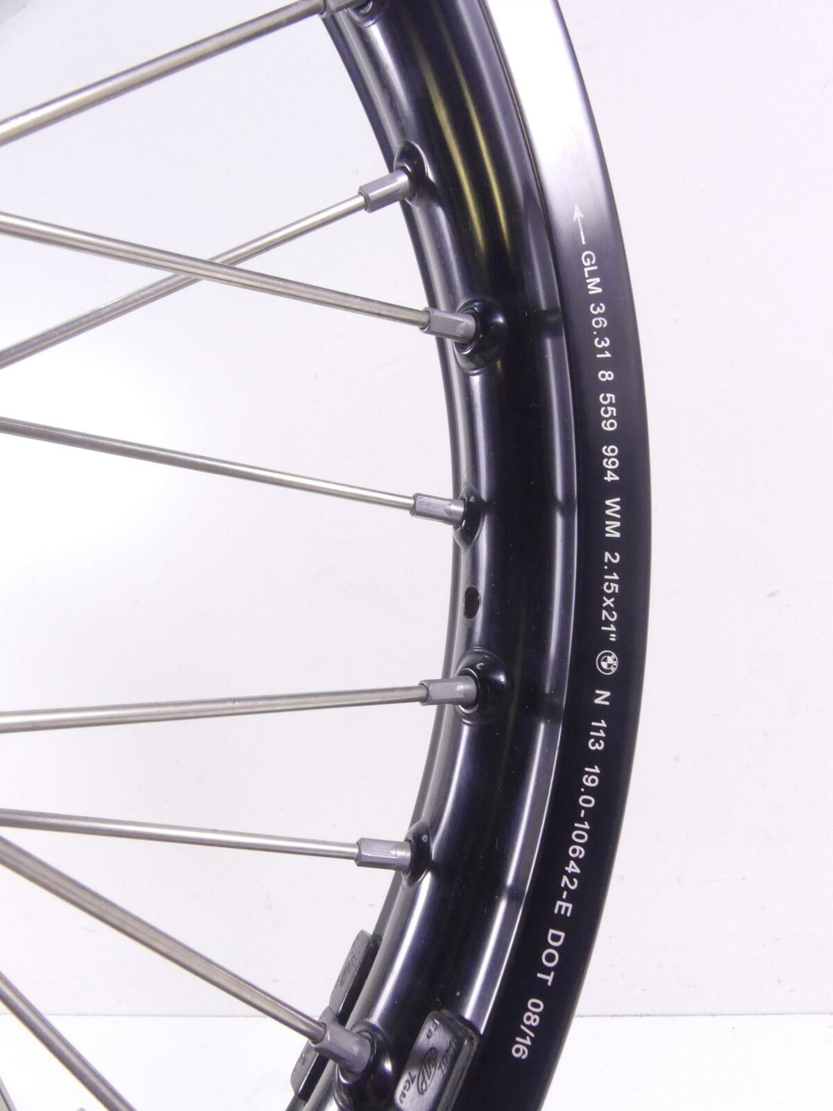 2017 BMW F800GS K72 Straight Nice Front Wheel Rim 21x2.15 36318564176 {{ shop.shopifyCountryName }} - Mototech271