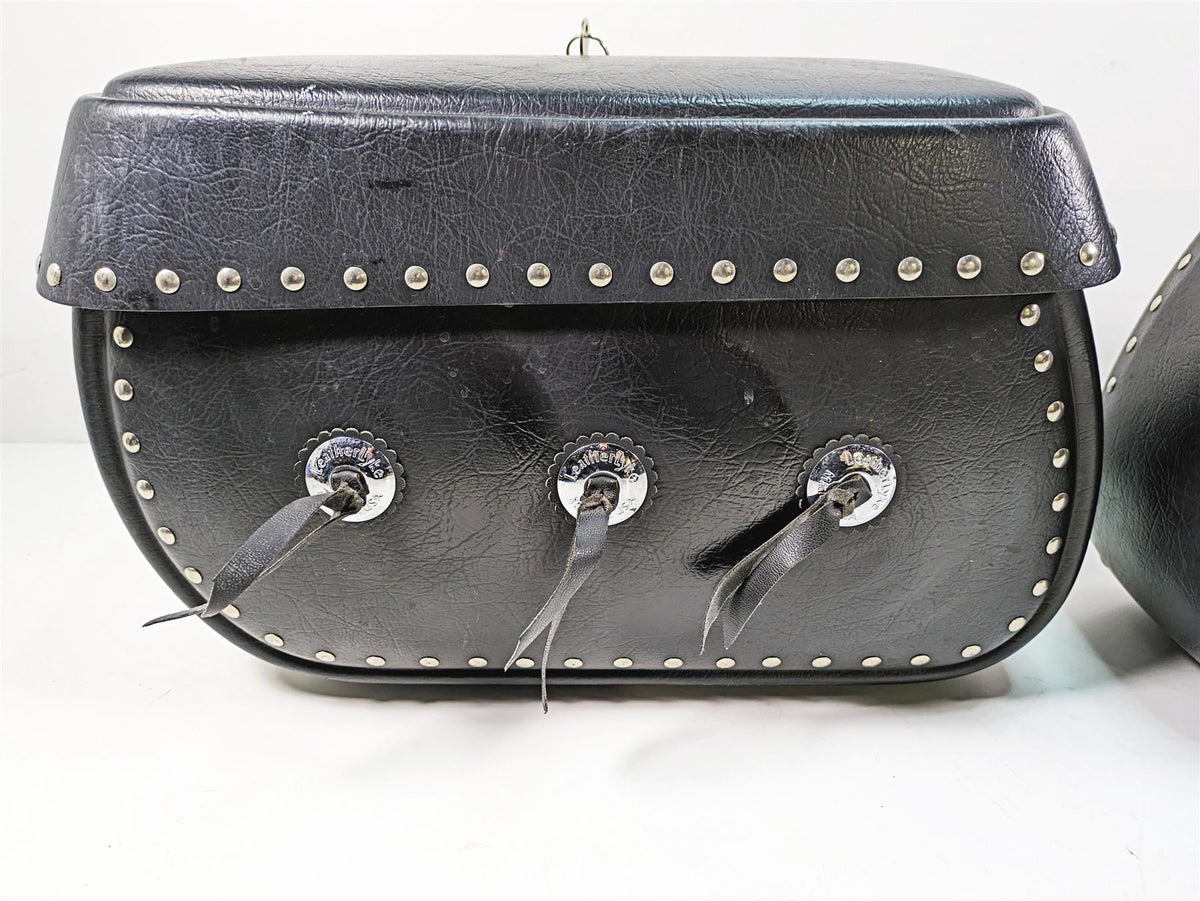 2006 Honda VT1100 C2 Shadow Leatherlyke Studded Saddlebag Saddle Bag Set ACC310 {{ shop.shopifyCountryName }} - Mototech271