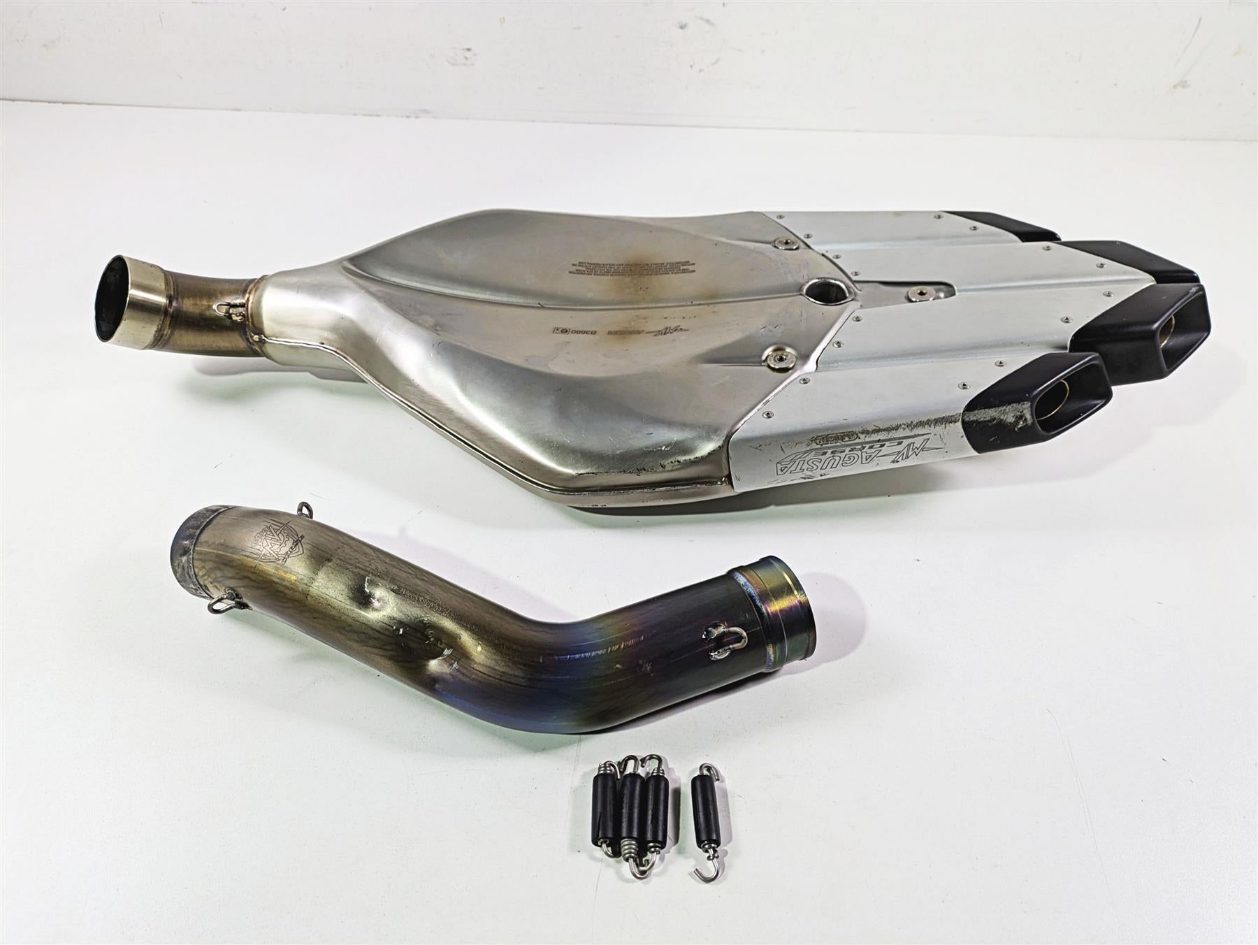 2012 Mv Agusta F4 RR Corse Inox Pipes RG4 Exhaust Muffler B3680 RRSC015 {{ shop.shopifyCountryName }} - Mototech271