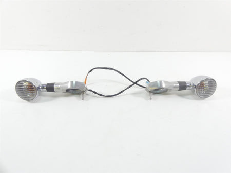 2007 Honda VTX1800 T1 Front Chrome Blinker Turn Signal & Clamp Set 33400-MCV-R11 {{ shop.shopifyCountryName }} - Mototech271