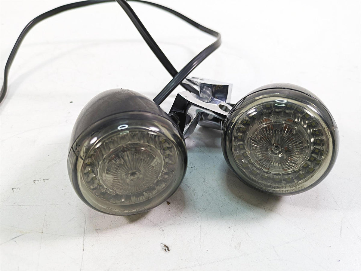 2009 Harley Softail FLSTSB Cross Bones Front Led Blinker Turn Signals 68804-06 {{ shop.shopifyCountryName }} - Mototech271